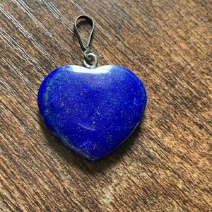 Blue lapis heart pendant